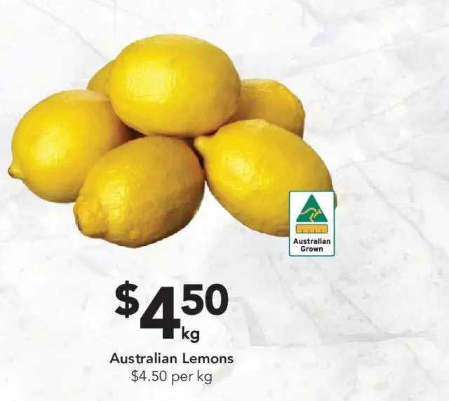 Australian Lemons Offer at Drakes