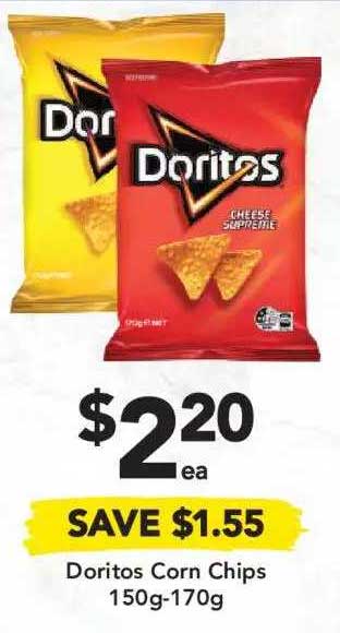 Drakes Doritos Corn Chips 150g-170g