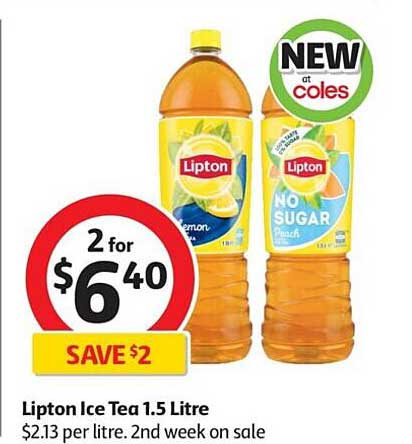 Coles Lipton Ice Tea 1.5 Litre