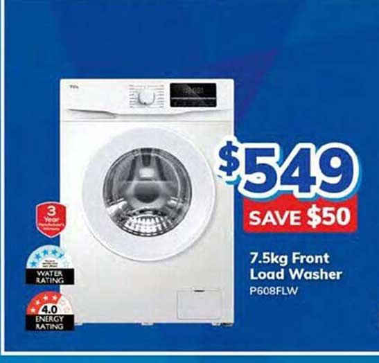Bi Rite Water Rating 7.5kg Front Load Washer