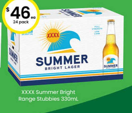 The Bottle-O Xxxx Summer Bright Range Stubbies