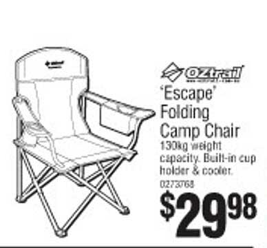 Oztrail Escape Folding Camp Chair 56858 
