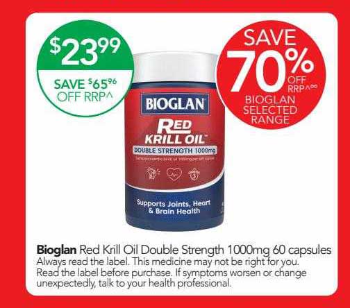 Terry White Bioglan Red Krill Oil Double Strength