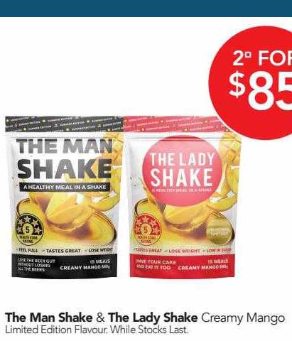 Terry White The Man Shake & The Lady Shake Creamy Mango