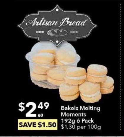 Ritchies Bakels Melting Moments 192g 6 Pack