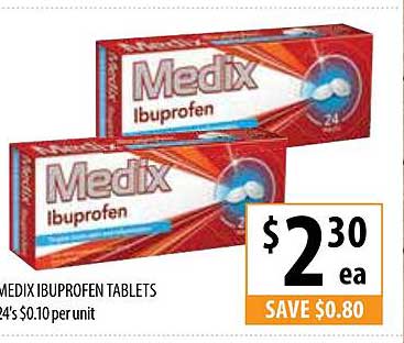 Supabarn Medix Ibuprofen Tablets 24's