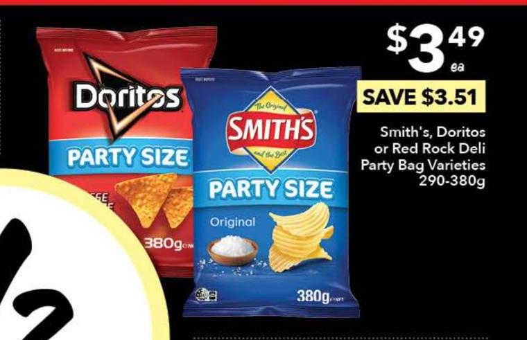 Ritchies Smith's, Doritos Or Red Rock Deli Party Bag 290-380g