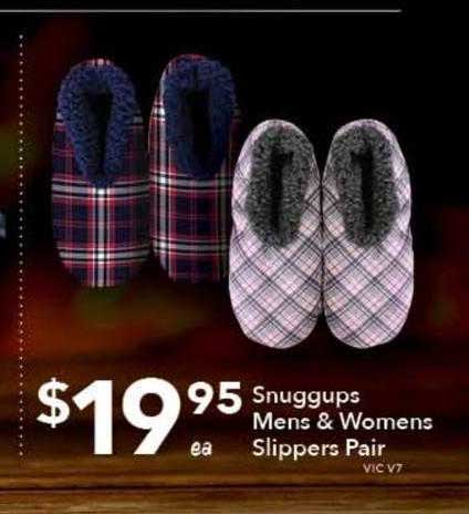 Ritchies Snuggups Mens & Womens Slippers Pair
