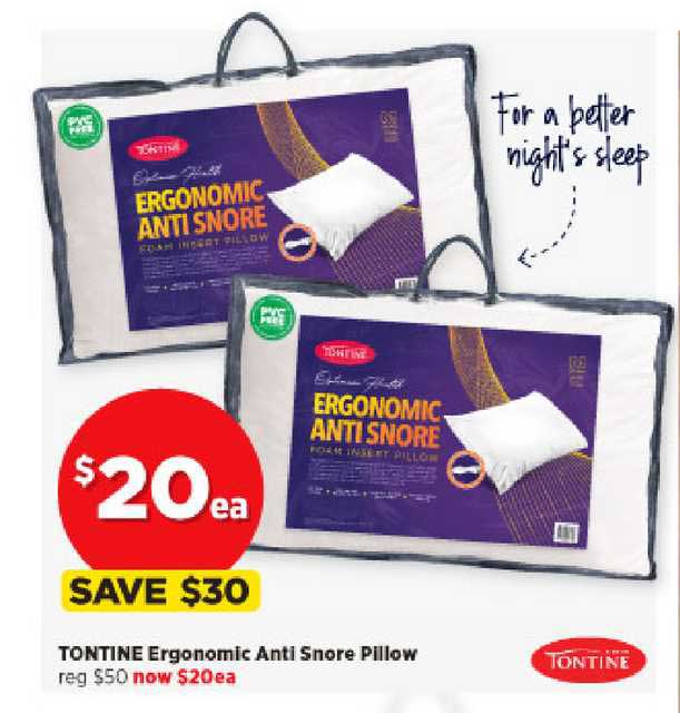 Spotlight Tontine Ergonomic Anti Snore Pillow