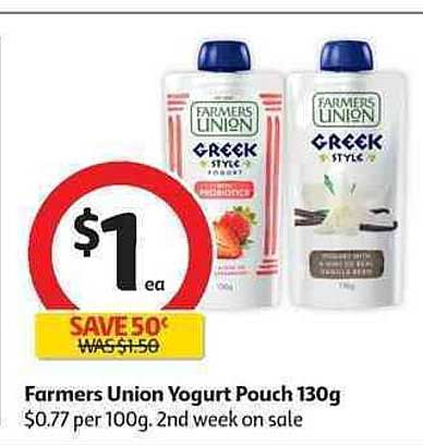 Farmers Union Yogurt Offer at Coles