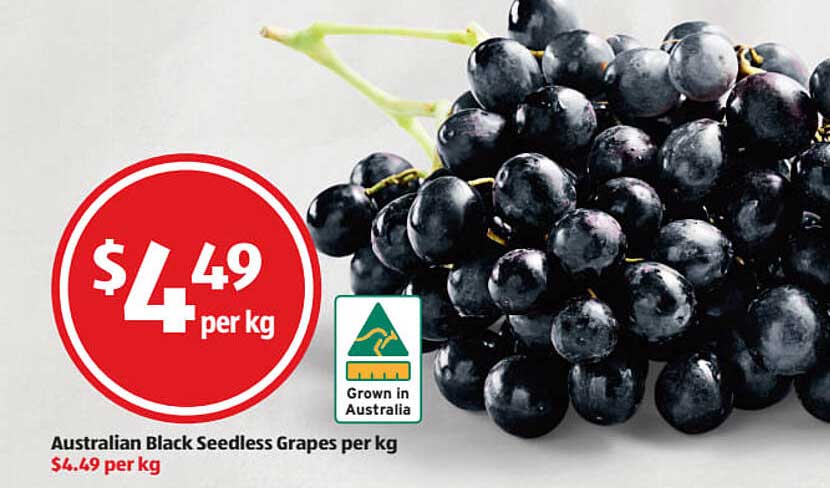 ALDI Australian Black Seedless Grapes