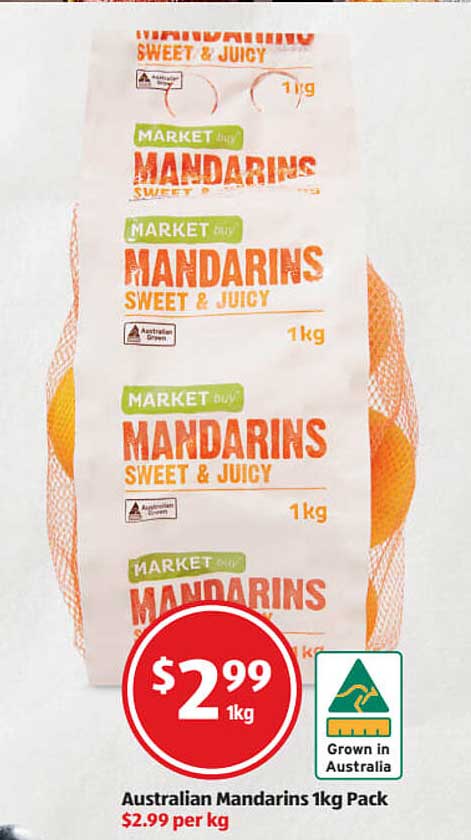 ALDI Australian Mandarins 1kg Pack