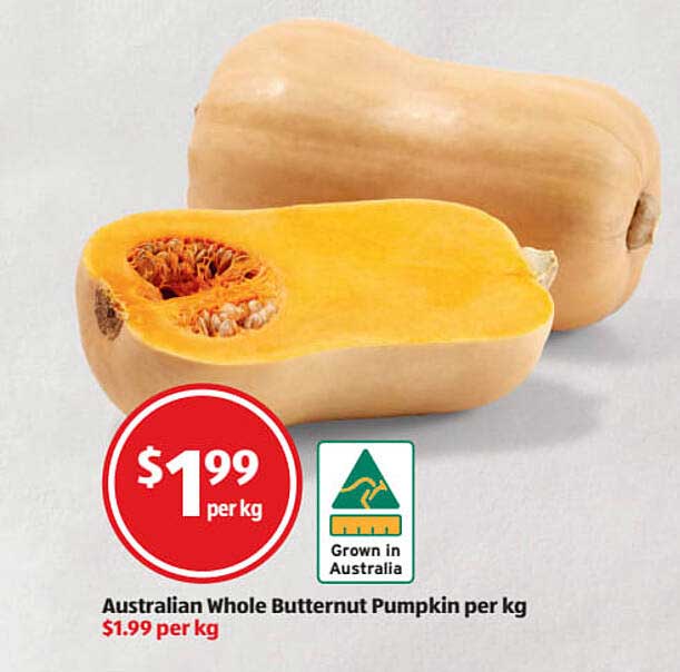 ALDI Australian Whole Butternut Pumpkin