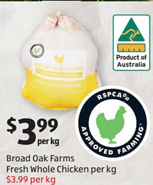 ALDI Broad Oak Farms Fresh Whole Chicken