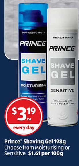 ALDI Prince Shaving Gel 198g