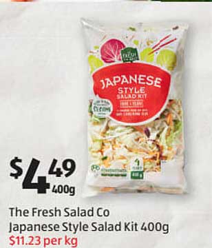 ALDI The Fresh Salad Co Japanese Style Salad Kit 400g