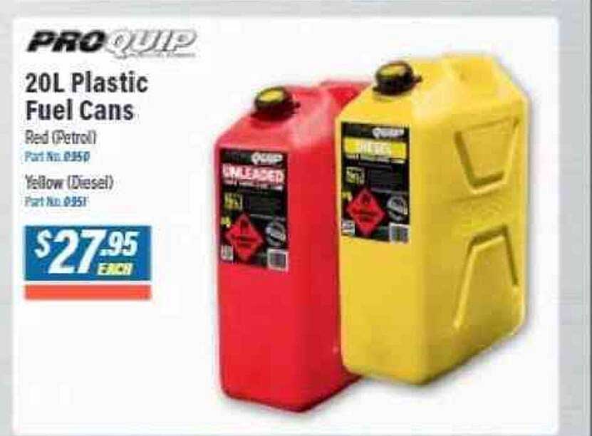 Burson Auto Parts Proquip 20l Plastic Fuel Cans