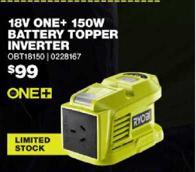 Bunnings Warehouse 18v One+ 150w Battery Topper Inverter