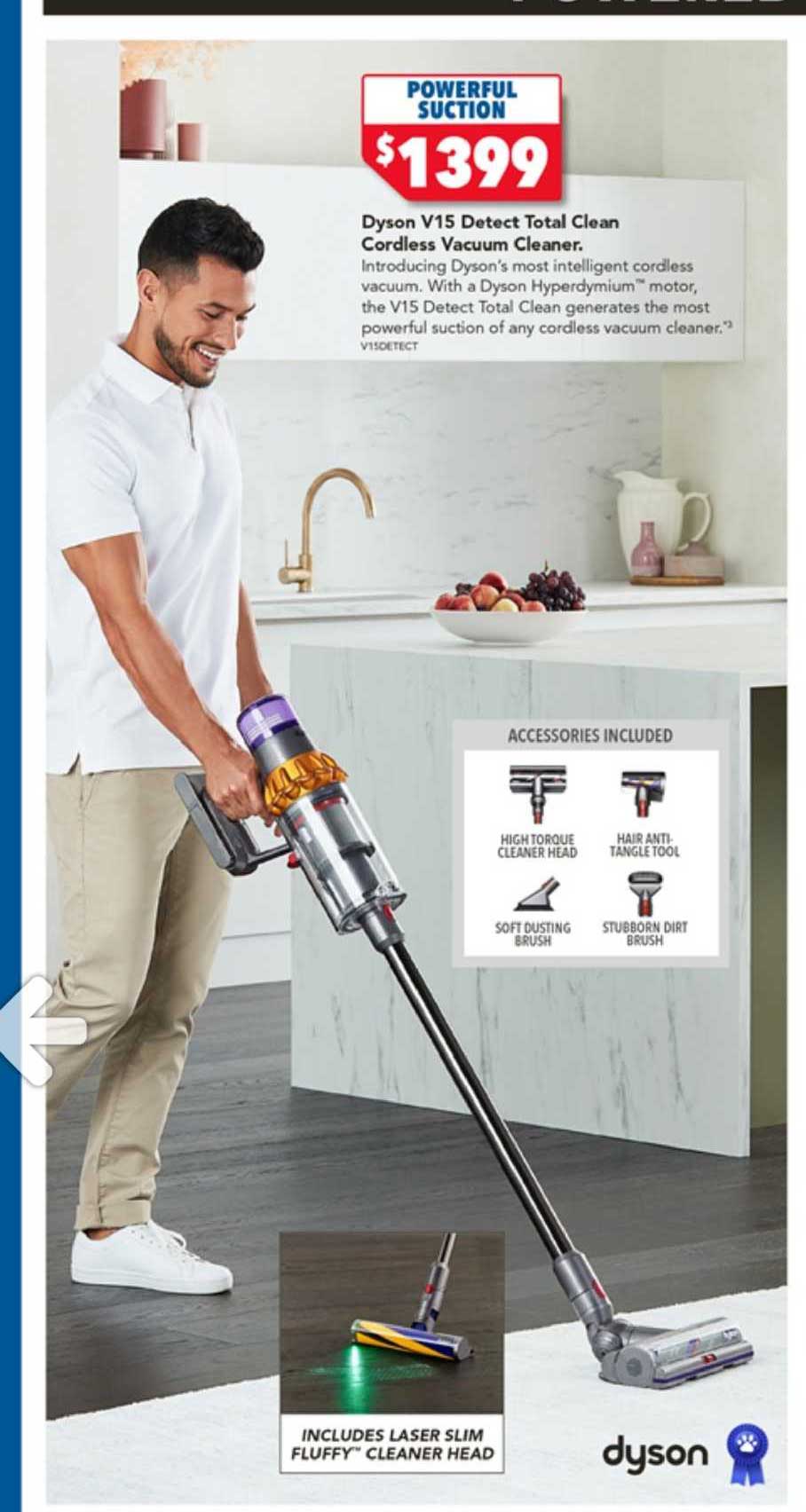Harvey Norman Dyson V15 Detect Total Clean Cordless Vacuum Cleaner