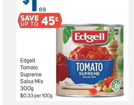 Foodland Edgell Tomato Supreme Salsa Mix 300g