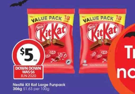 Nestlé Kit Kat Large Funpack Offer at Coles