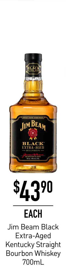 Dan Murphy's Jim Beam Black Extra-Aged Kentucky Straight Bourbon Whiskey 700mL