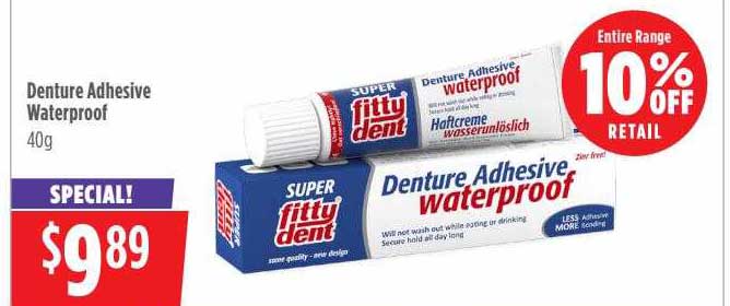 Wizard Pharmacy Denture Adhesive Waterproof
