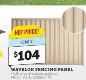 Stratco Wavelok Fencing Panel
