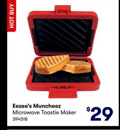 Buy Eezee's Muncheez: Quick & Easy Microwave Toastie Maker - MyDeal