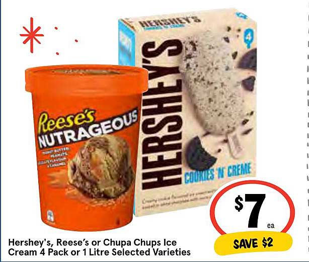 Hershey's, Reese's Or Chupa Chups Ice Cream 4 Pack Offer at IGA ...