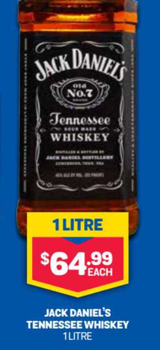 Bottlemart Jack Daniel's Tennessee Whiskey 1 Litre