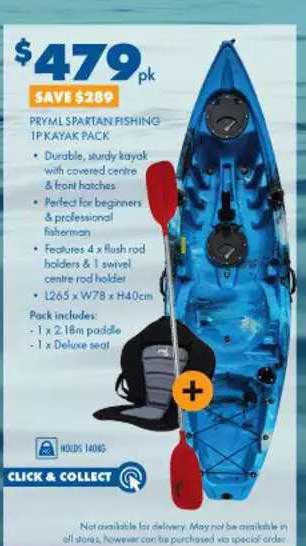BCF Pryml Spartan Fishing 1p Kayack Pack