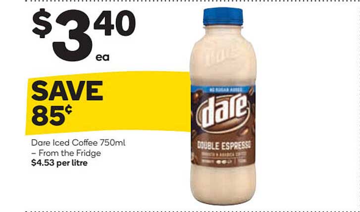 Dare Iced Coffee 750ml Offer at Woolworths - 1Catalogue.com.au