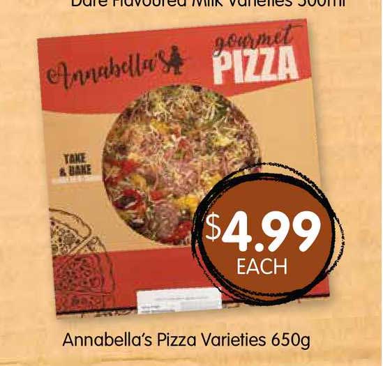Spudshed Annabella's Pizza Varieties 650g