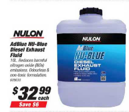 Supercheap Auto Nulon Adblue Nue-blue Diesel Exhaust Fluid