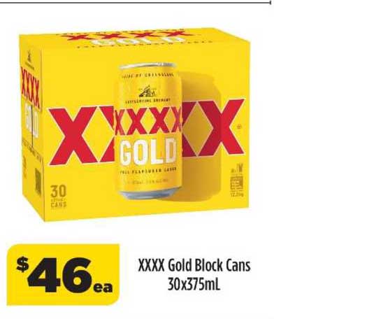 Liquorland XXXX Gold Block Cans