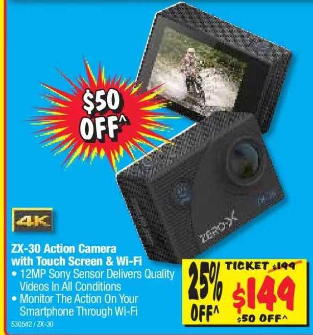 JB-HiFi Zx-30 Action Camera With Touch Screen & Wi-fi
