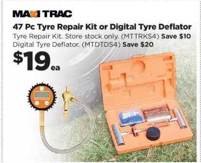 Maxi Trac 47 Piece Tyre Repair Kit - MTTRKS4 - Maxi Trac