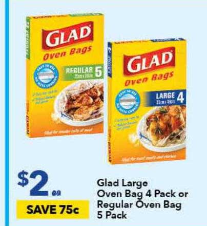Glad® Oven Bags Large 4pk, Glad Australia