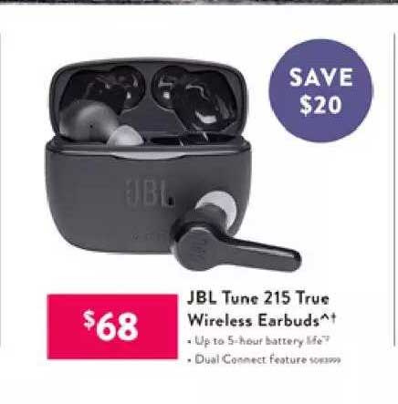 Domayne Jbl Tune 215 True Wireless Earbuds