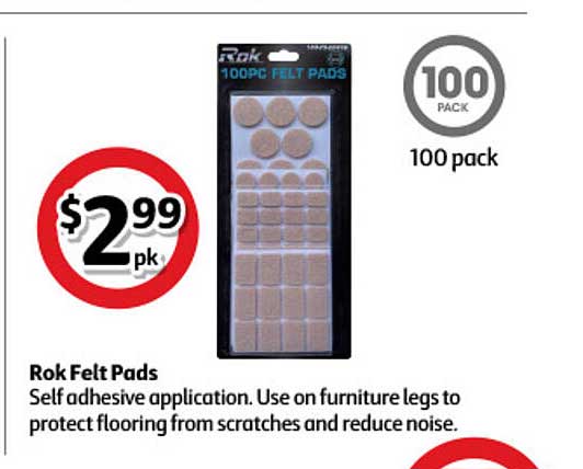 Rok Felt Pads Offer At Coles, Furniture Protector Pads Coles