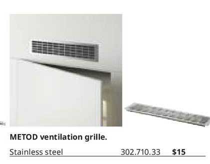 METOD Ventilation grille, stainless steel