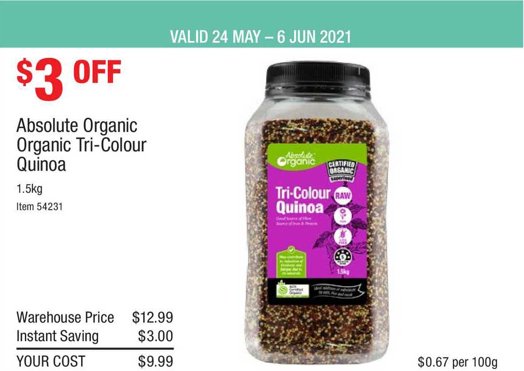 Costco Absolute Organic Organic Tri-Colour Quinoa