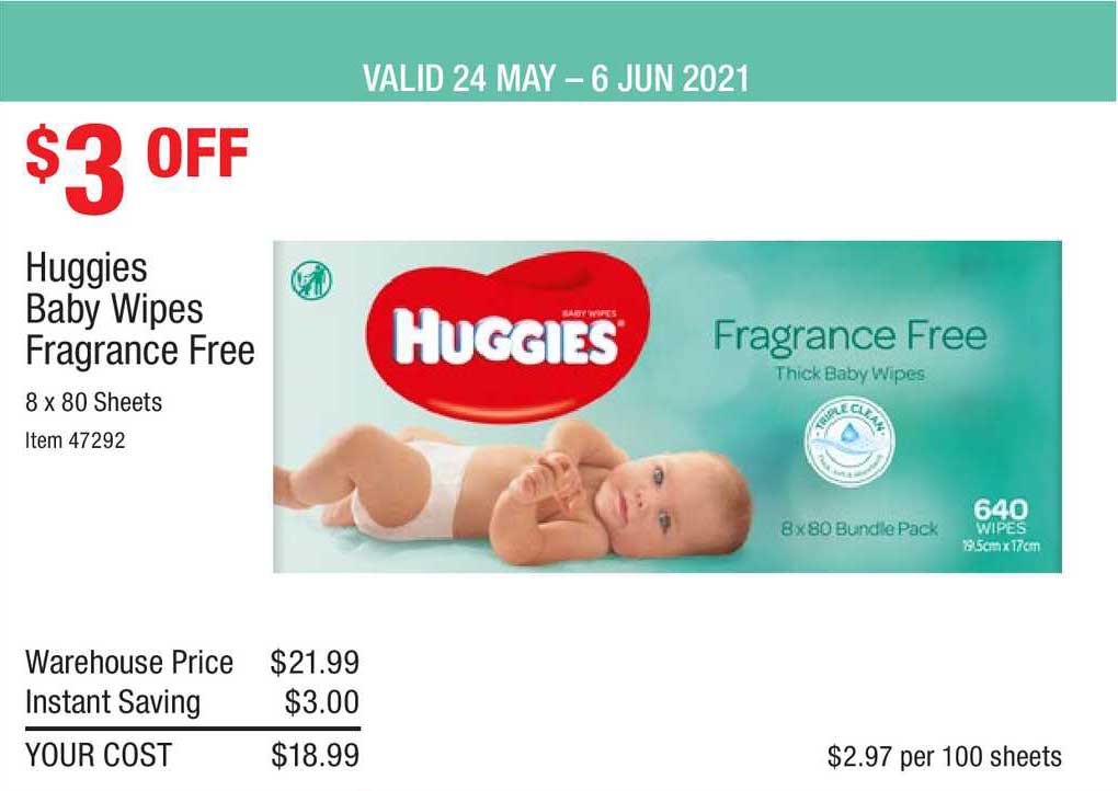 Costco Huggies Baby Wipes Fragrance Free