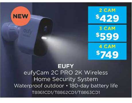 Bing Lee Eufy Eufycam 2c Pro 2k Wireless Home Security System