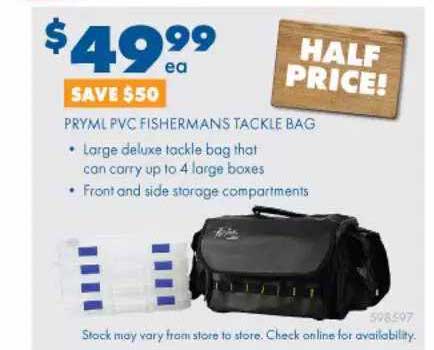 Pryml Pvc Fishermans Tackle Bag Offer at BCF 