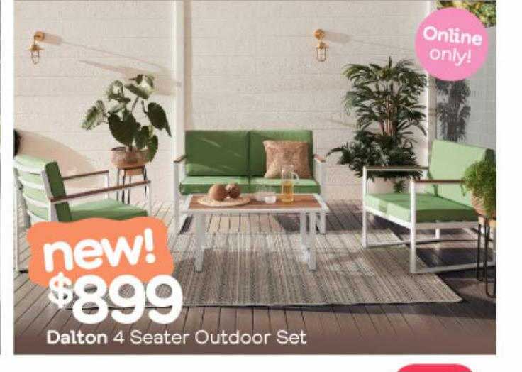 Fantastic Furniture Dalton 4 Seater Outdoor Set
