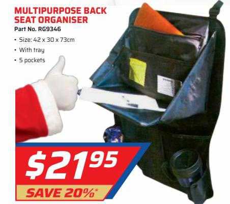 Auto One Mutipurpose Back Seat Organiser