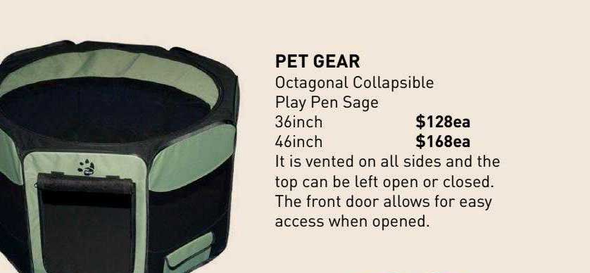 Pet Stock Pet Gear Octagonal Collapsible Play Pen Sage
