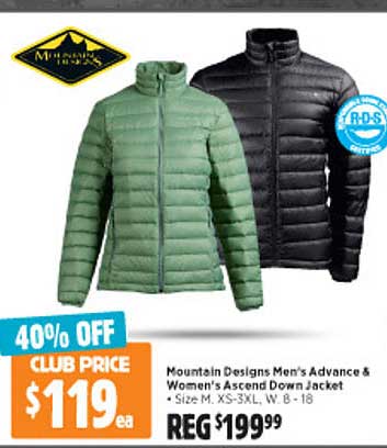 Anaconda Mountain Designs Men's Advance & Women's Ascend Down Jacket